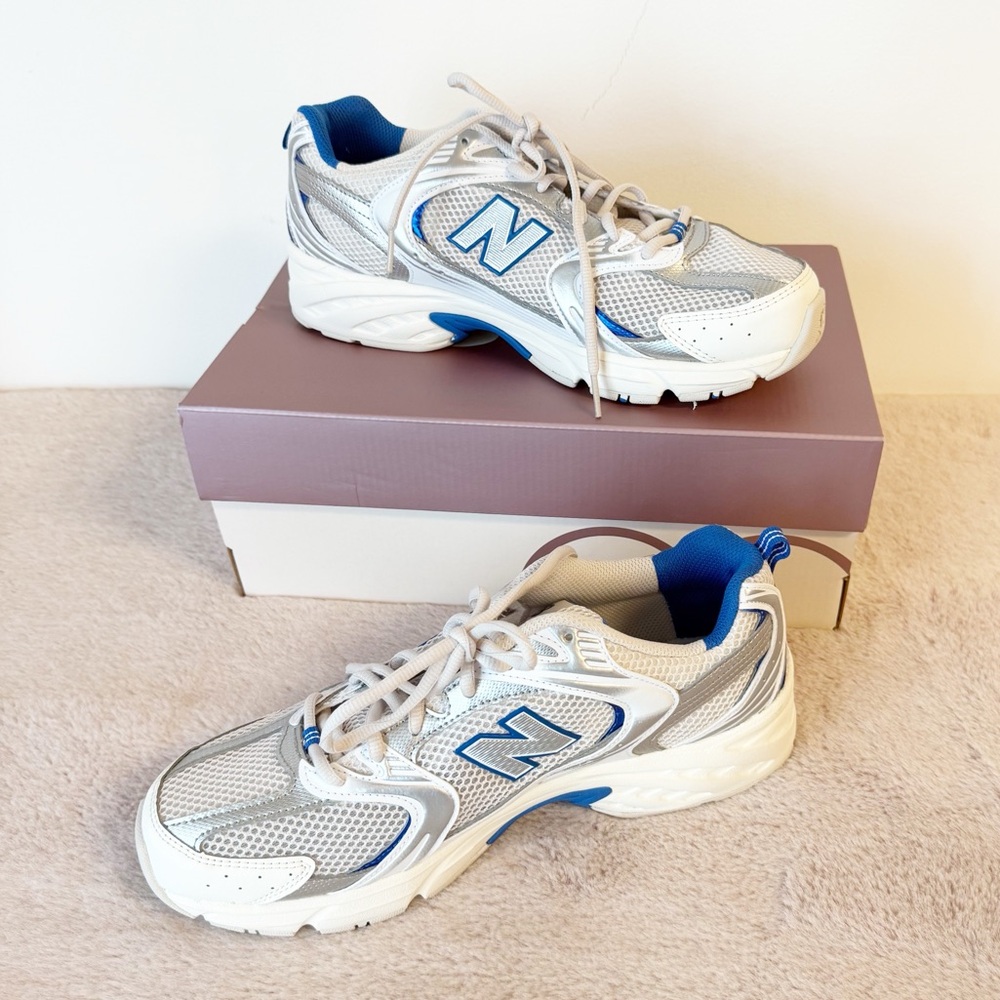 NIB NEW BALANCE 530 White Blue Running Shoes Size Women’s 11 / Men’s 8.5